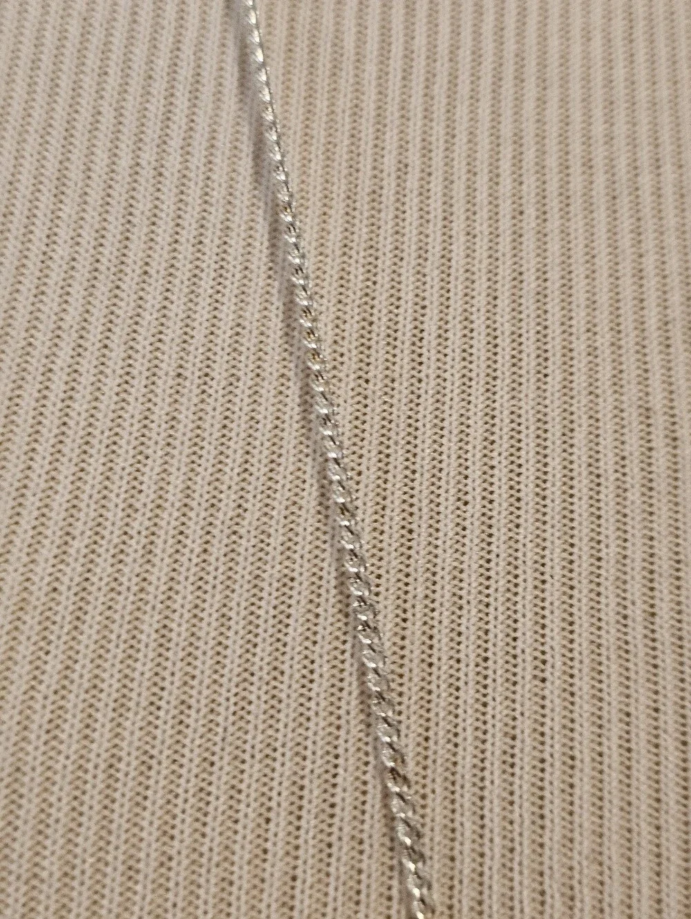 Silvertone And Purple Enamel Flower Pendant Necklace w/ Crystal Accent - Picture 4 of 6